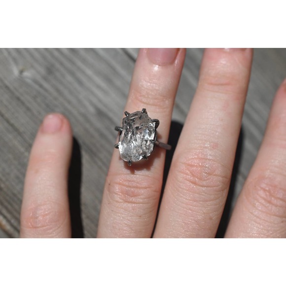 Natural Diamond Ring, Raw Diamond Ring, Uncut Diamond Ring, Engagement R… - Picture 2 of 3